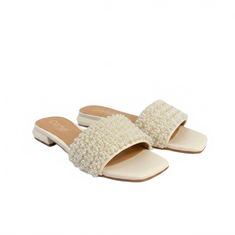 NEW CORKYS FOOTWEAR women's our lil secret sandal in pearl